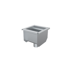 Rectangular trap 180x180 with vertical outlet 50 mm