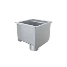 Rectangular trap 280x280 with vertical outlet 110 mm