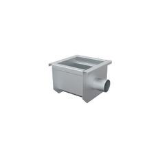Rectangular trap 180x180 with horizontal outlet 50 mm