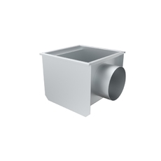 Rectangular trap 380x380 with horizontal outlet 200 mm